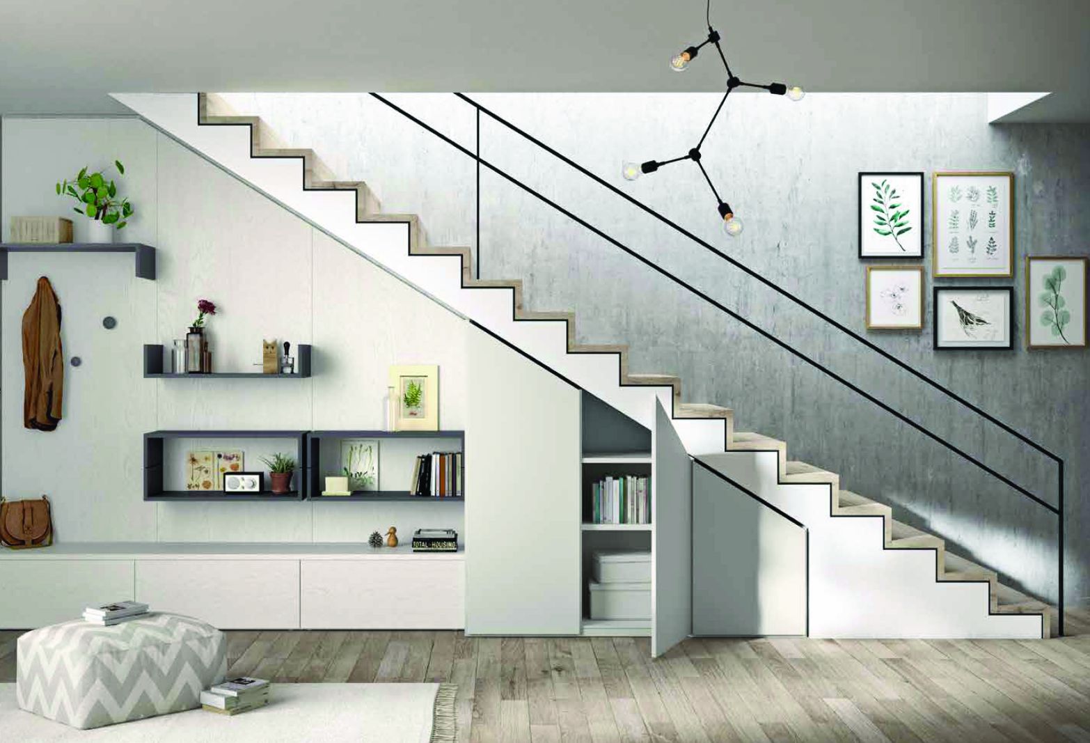 meuble sous escalier sur mesure